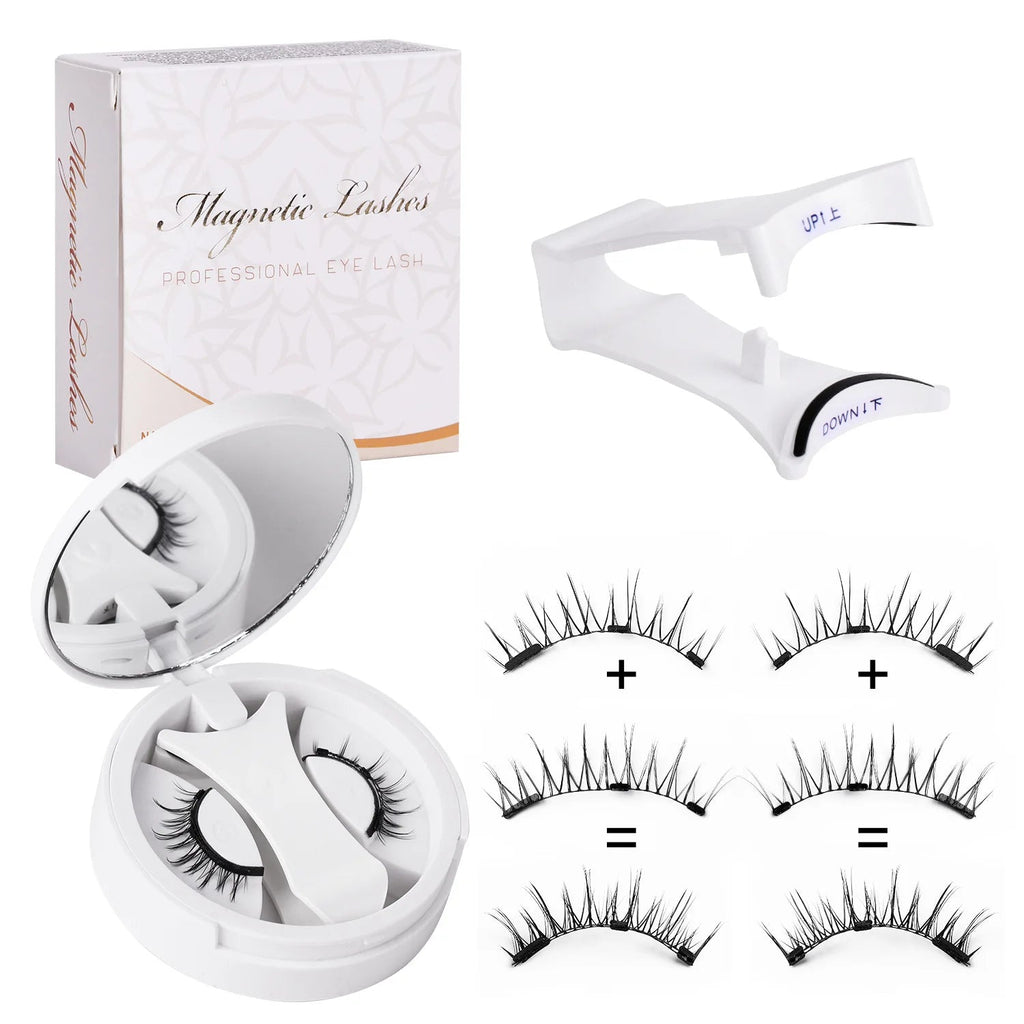 Magnetic Eyelashes Set — Reusable Natural-Look False Lashes with Tweezers BeautyBond