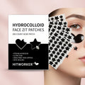 Pimple patch packaging with star-shaped patches on a white background