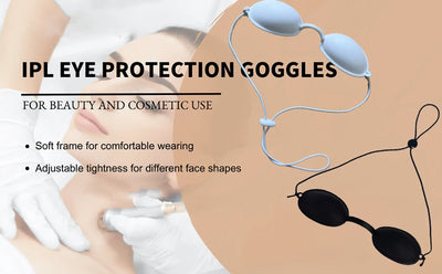 Laser Protective Glasses Soft Silicone Beauty Patient Protective Goggles for IPL Laser LED UV Photon Beauty Red Light Therapy