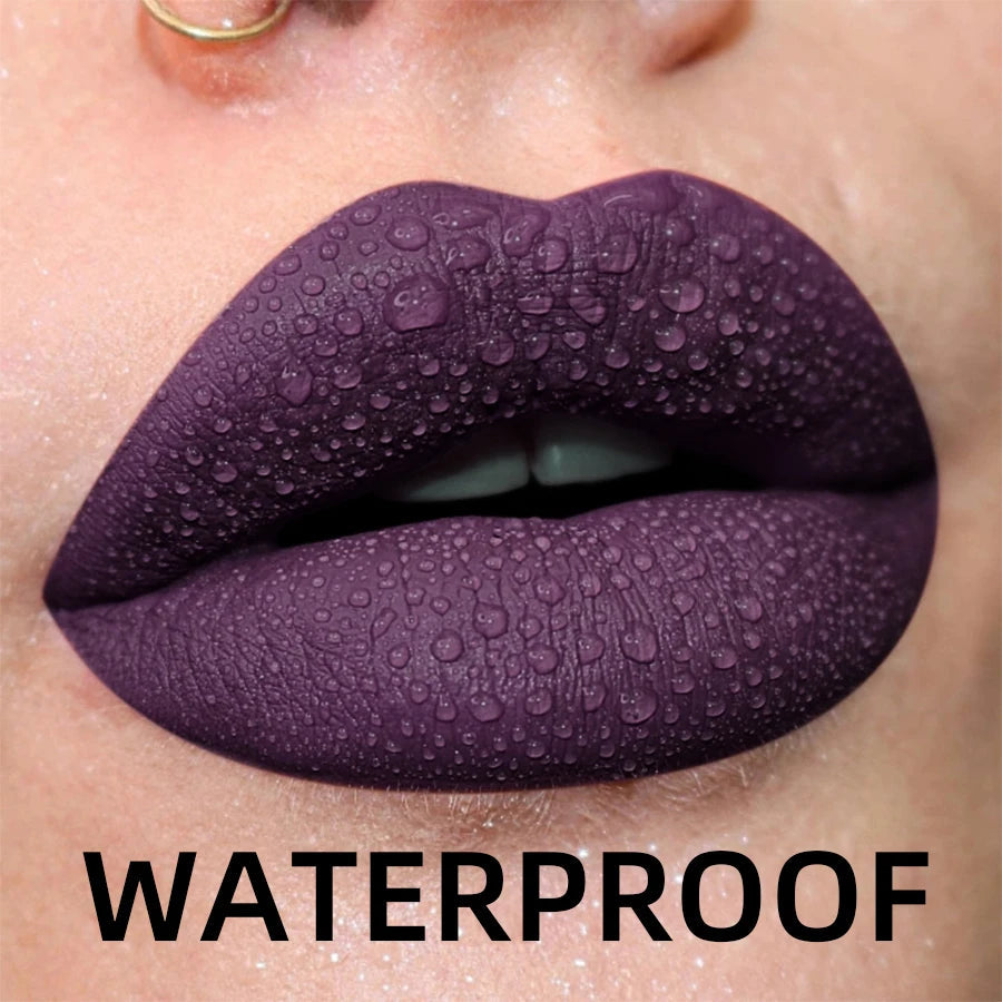 19 colors Matte Velvet Lip Gloss Waterproof Liquid Lipstick Nude Black Lips tint Makeup Lip Glaze Cosmetics Red Lip Stain Beauty BeautyBond