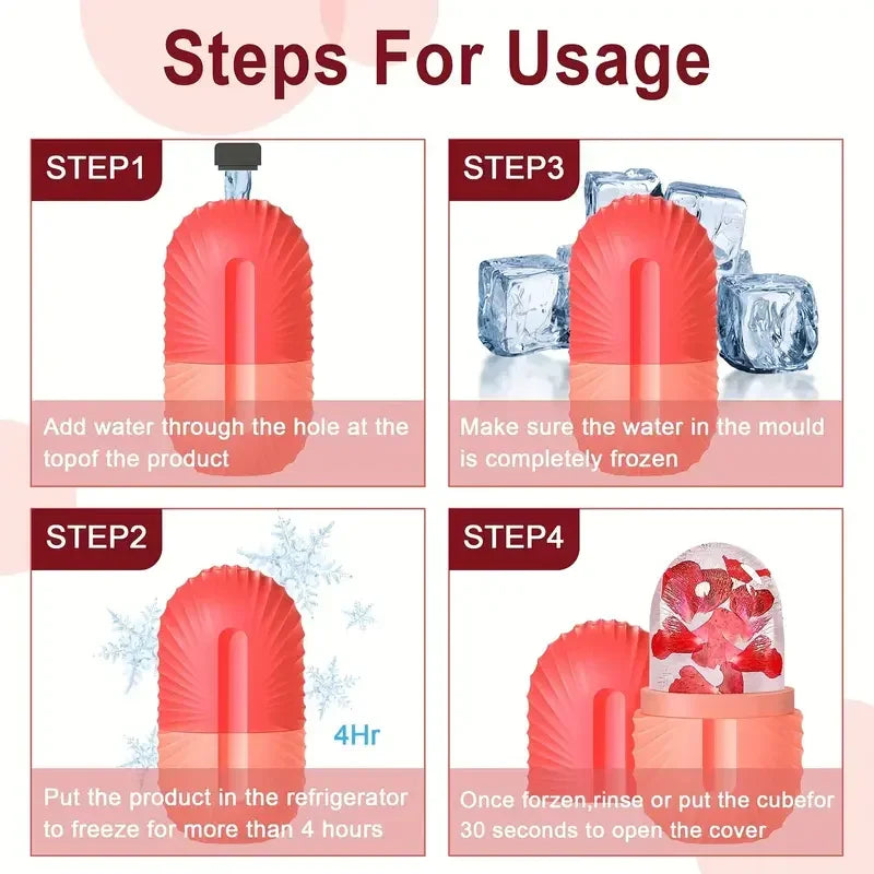Ice Facial Roller Skin Care Beauty Lifting Contouring Tools Ice Cube Trays Ice Globe Balls Face Massager Skin Care Tool BeautyBond