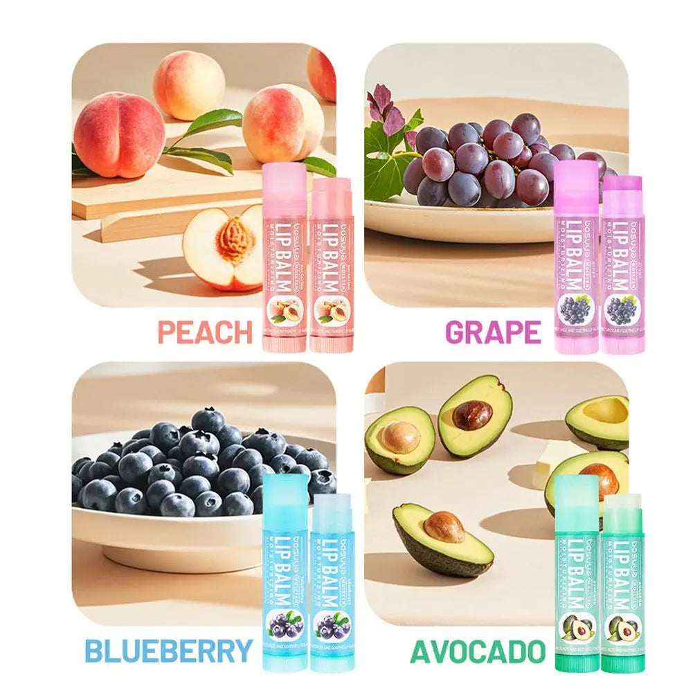 6/24pcs Assorted Fruit Flavor Lip Balm Set - Hydrating, Nourishing & Prevents Chapped Lips - Care for Dry Lips & Fine Lines BeautyBond