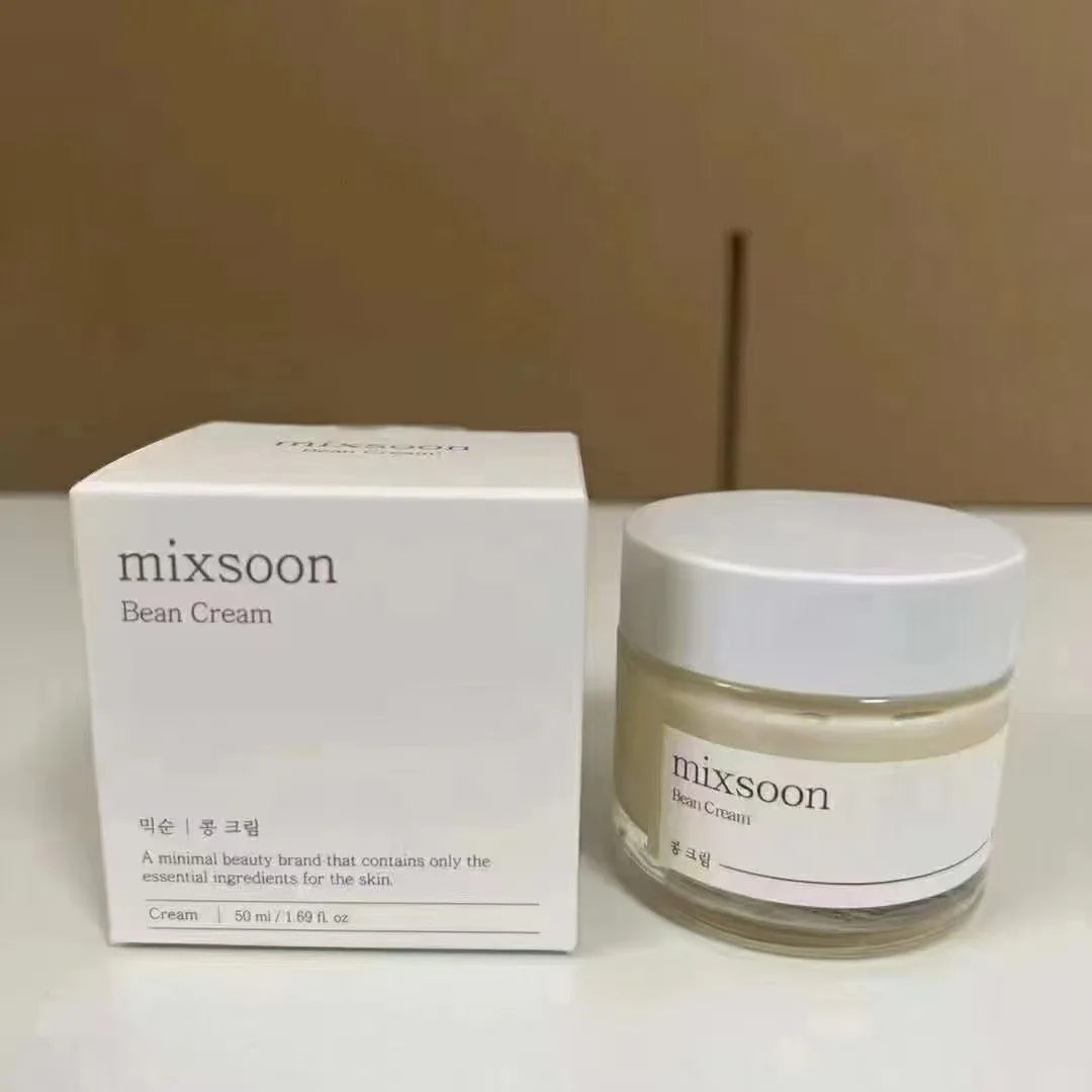 Korean Mixsoon Bean Cream Essence Sunscreen Centella Facial Cleaner Moisturizing Soothing Enhance Skin Elasticity Oil Control BeautyBond