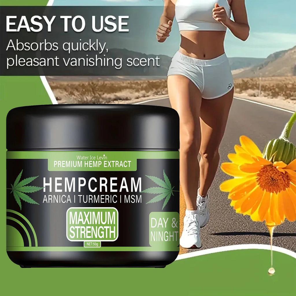 Premium Hemp Extract Cream with Arnica, Turmeric & MSM for Soothing Skin Relief, Nourishing & Moisturizing. BeautyBond
