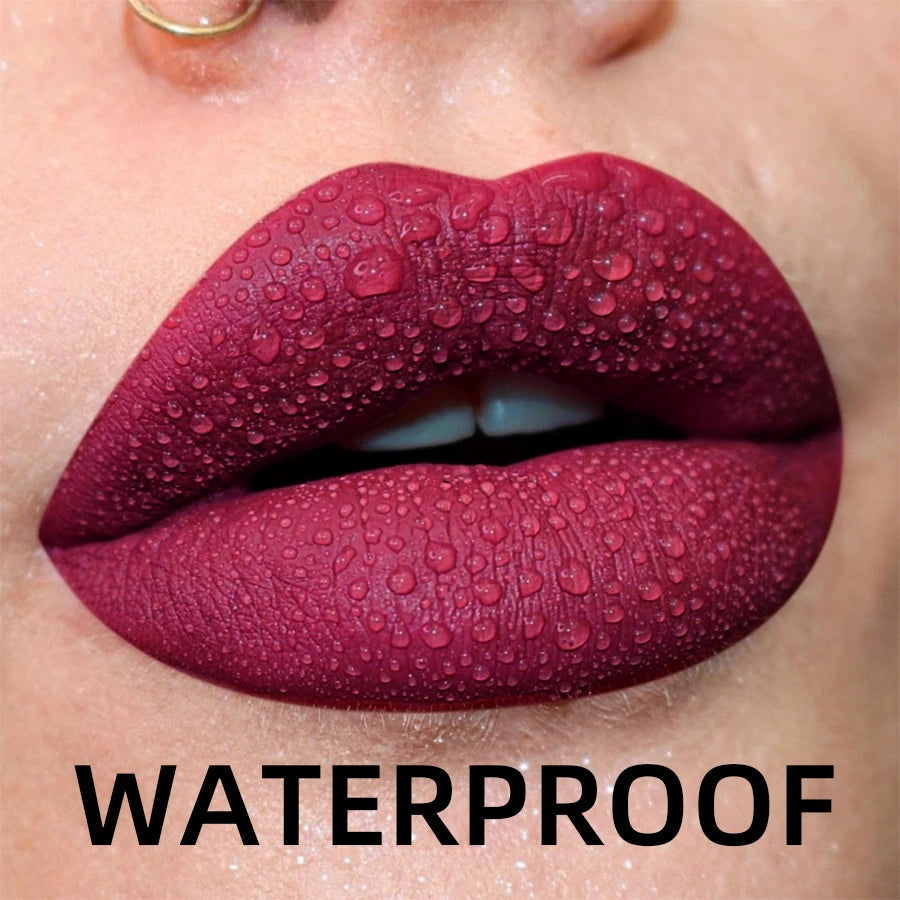 19 colors Matte Velvet Lip Gloss Waterproof Liquid Lipstick Nude Black Lips tint Makeup Lip Glaze Cosmetics Red Lip Stain Beauty BeautyBond