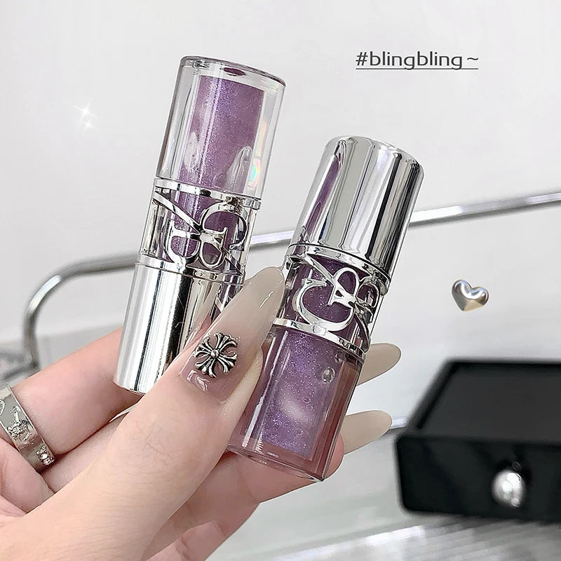 Gege Bear Glittering Mirror Lip Glaze, Watery Shimmering Light Lip Gloss Makeup 8 Colors, Hydrating Moisturizing, Long Lasting BeautyBond