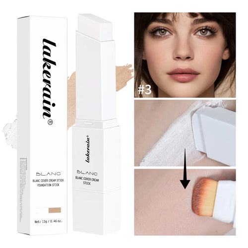 Blanc Cover Cream Stick Color Changing Foundation with Detachable Brush Coverage Changing Foundation Stick Base Makeup BeautyBond