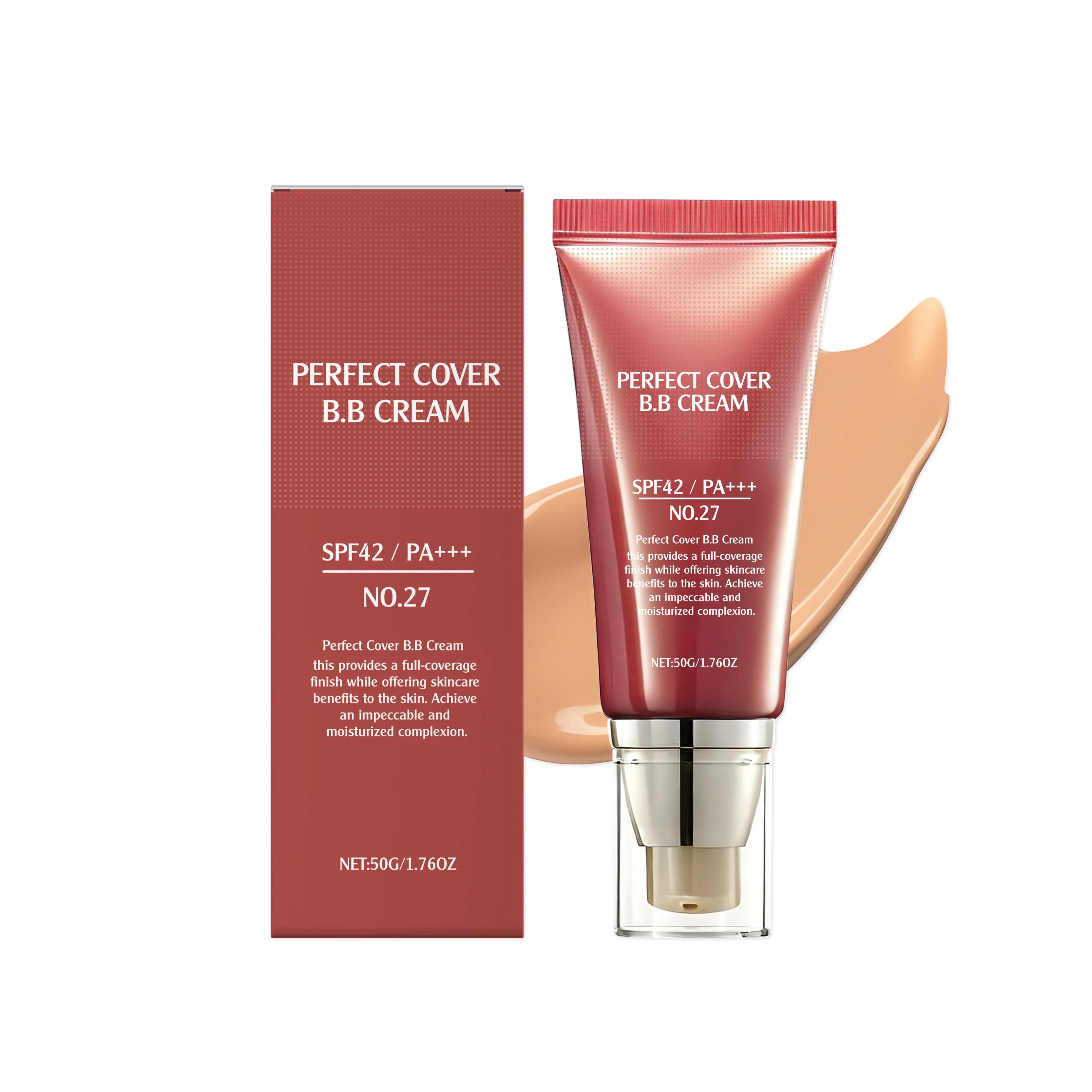 BB Cream SPF 42 PA+++ — Full Coverage Tinted Moisturizer & Foundation BeautyBond