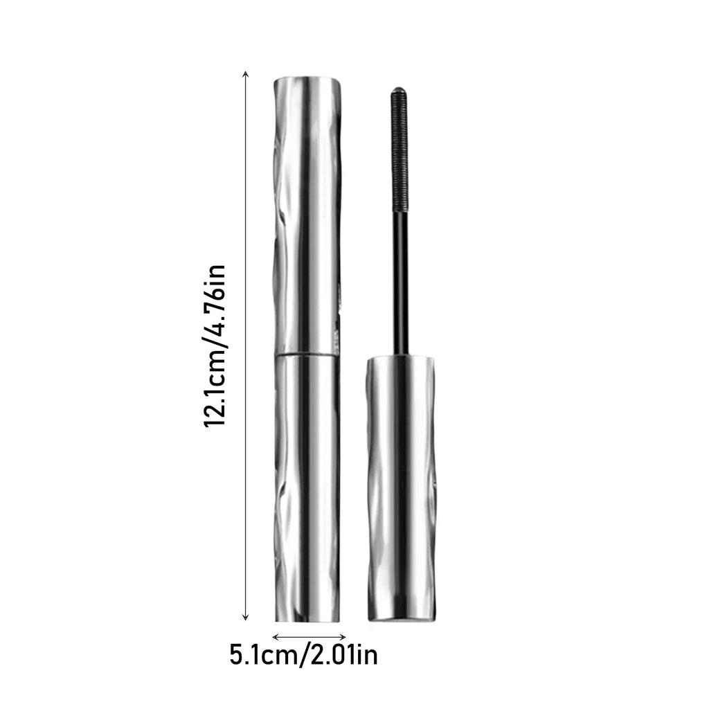 Waterproof Metallic Tube Mascara Black Silk Fiber Long Curling Non-Clumping Eyelash Extensions Spiral Makeup for Eyes BeautyBond