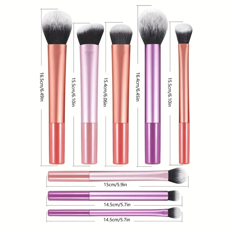 8pcs Makeup Brush Kit Soft Synthetic Hair Make Up Brushes Foundation Blush Eyeshadow Cosmetic Makeup Tools BeautyBond