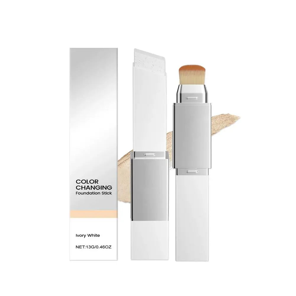 2-in-1 Foundation Stick Liquid Lightweight Moisturizing Brightening Foundation Color Changing For All Skin Types Base Makeup BeautyBond