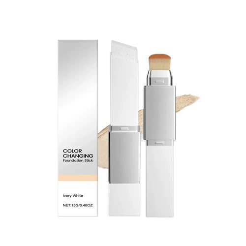 2-in-1 Foundation Stick Liquid Lightweight Moisturizing Brightening Foundation Color Changing For All Skin Types Base Makeup BeautyBond
