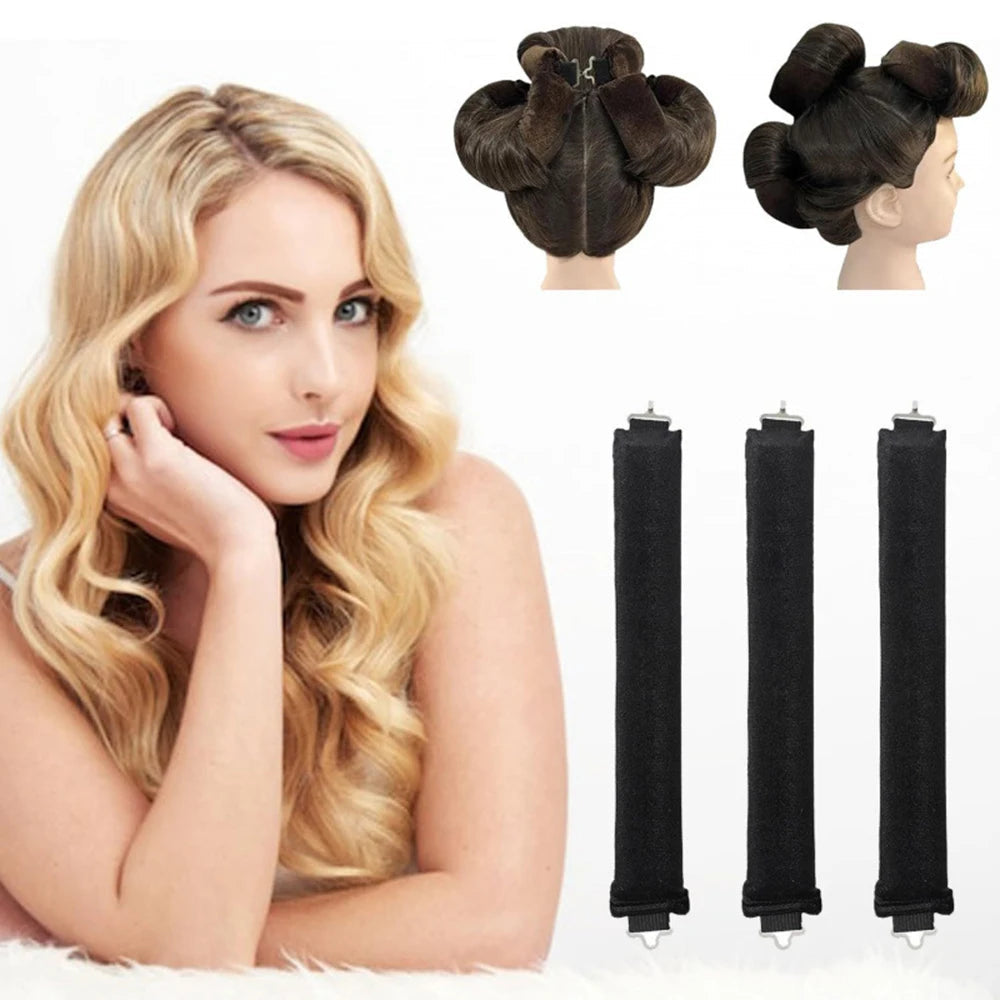 Heatless Hair Curlers — Soft Flexi Rod Headband for No-Heat Curls (3 pcs) BeautyBond