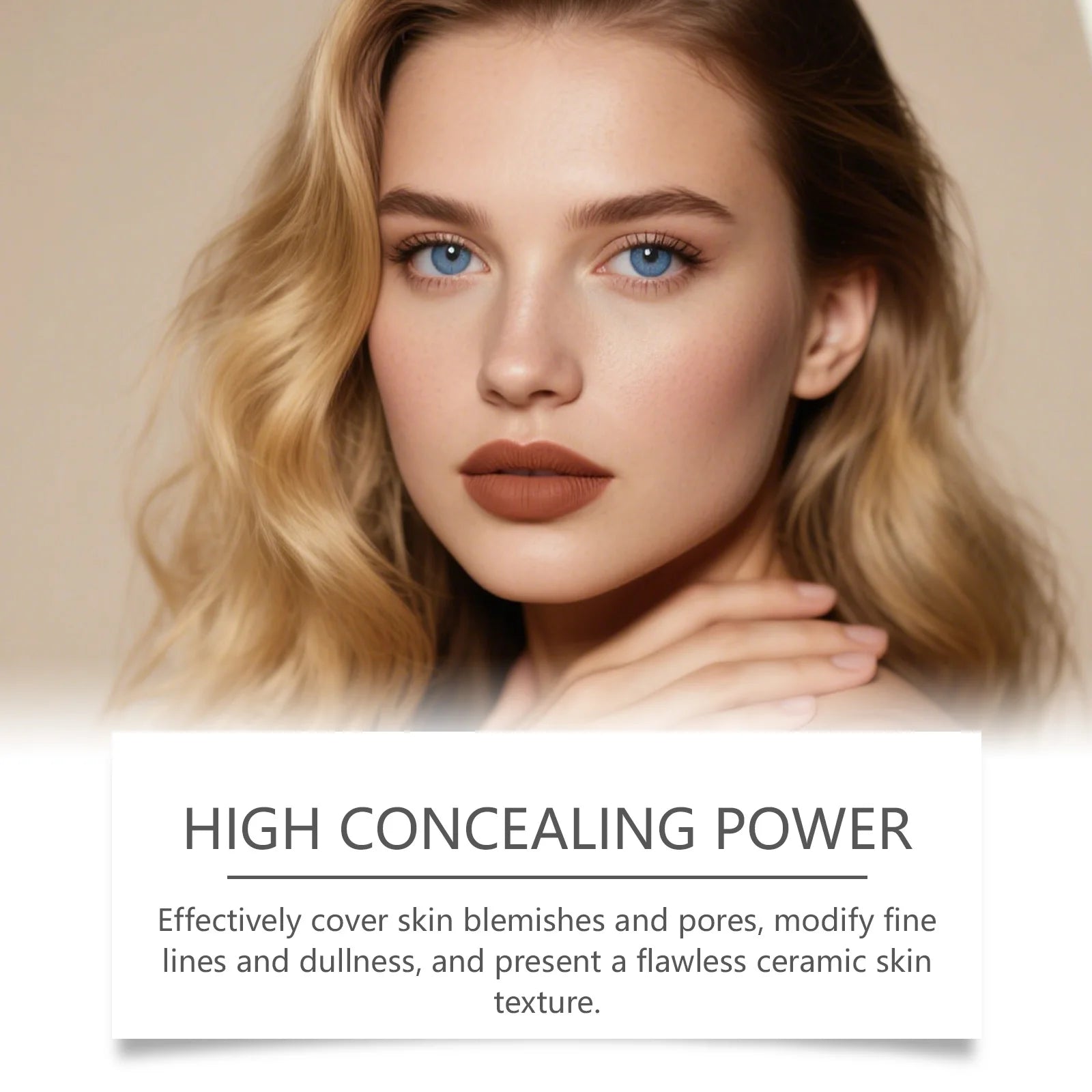 2-in-1 Color-Changing Foundation Make-Up Stick Liquid Double Head with Brush Lightweight Brightening Matte Liquid Base Cosmetics BeautyBond