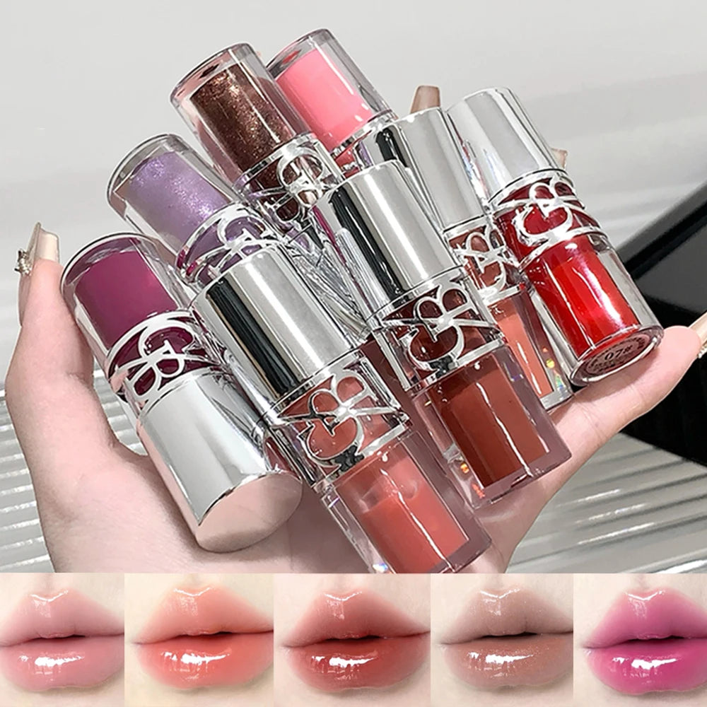 Gege Bear Glittering Mirror Lip Glaze, Watery Shimmering Light Lip Gloss Makeup 8 Colors, Hydrating Moisturizing, Long Lasting BeautyBond