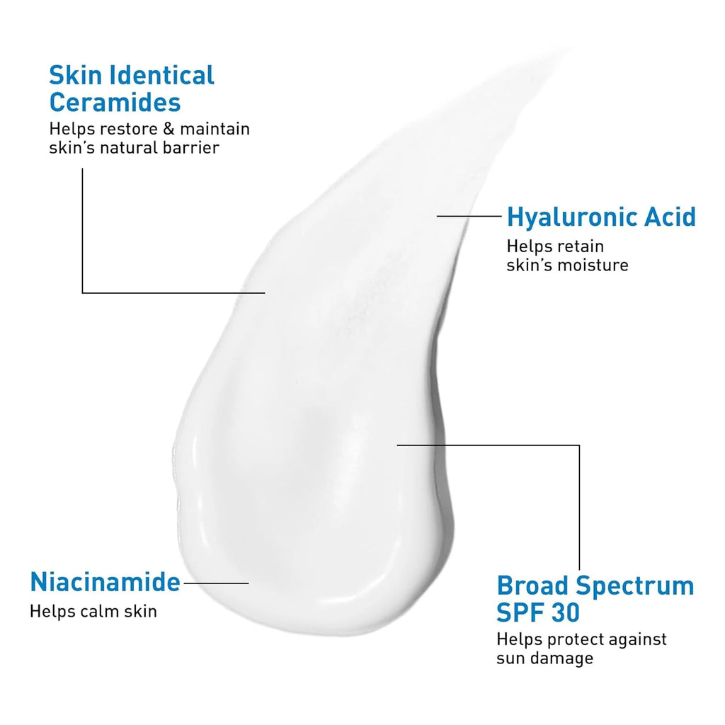CeraVe AM Facial Moisturizing Lotion SPF 30 – Oil-Free with Ceramides & Hyaluronic Acid, 3 oz BeautyBond