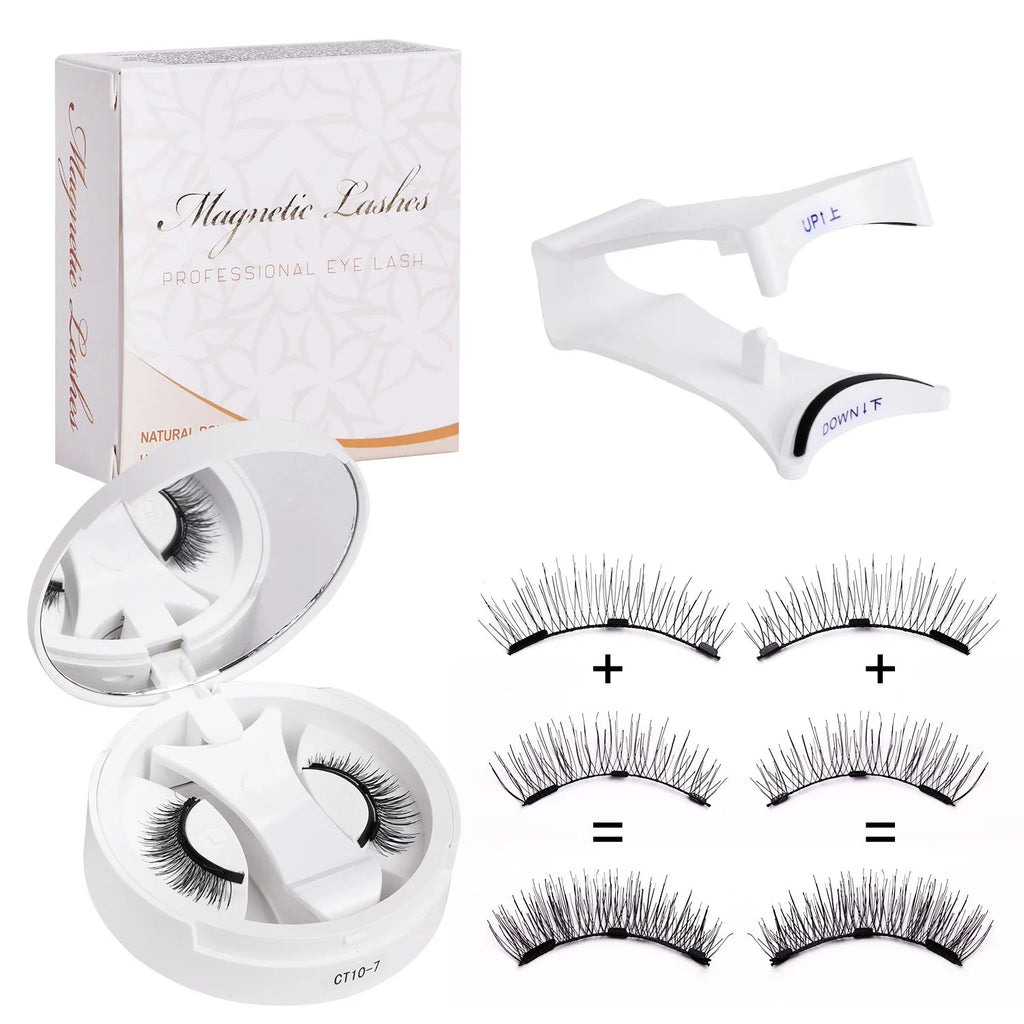 Magnetic Eyelashes Set — Reusable Natural-Look False Lashes with Tweezers BeautyBond