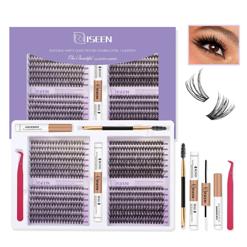 Eyelashes Cluster Cat Eye Lashes Natural long Lashes Individual Lashes Mixed Length Eyelash Extension DIY Lashes BeautyBond