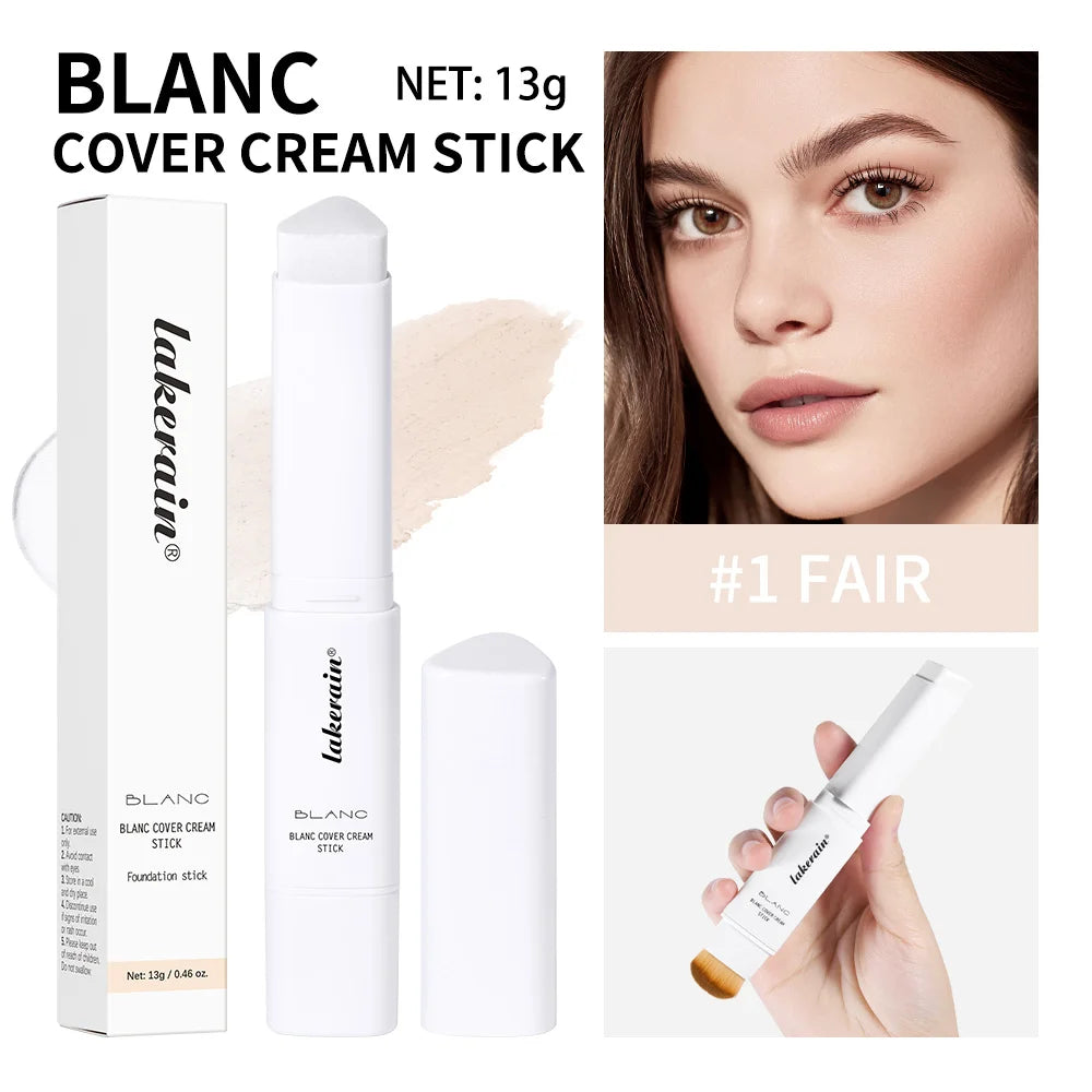 Foundation Stick Color Changing Foundation Detachable Brush Blanc Cover Cream Stick High Coverage Smoothly Blending Base Makeup BeautyBond