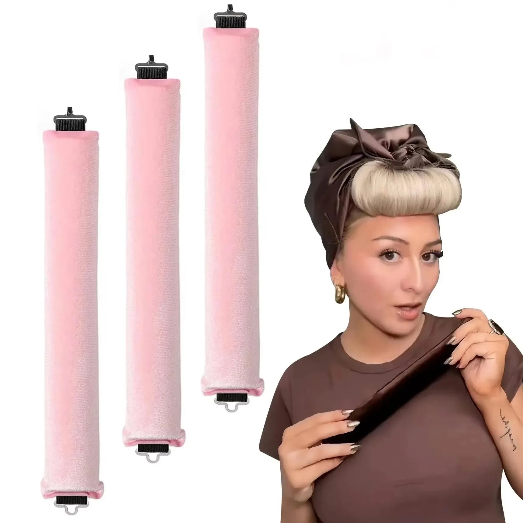 Heatless Hair Curlers — Soft Flexi Rod Headband for No-Heat Curls (3 pcs) BeautyBond