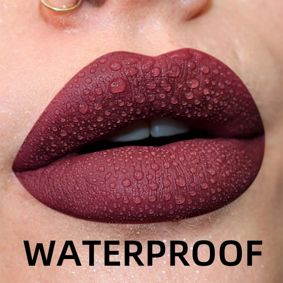 19 colors Matte Velvet Lip Gloss Waterproof Liquid Lipstick Nude Black Lips tint Makeup Lip Glaze Cosmetics Red Lip Stain Beauty BeautyBond