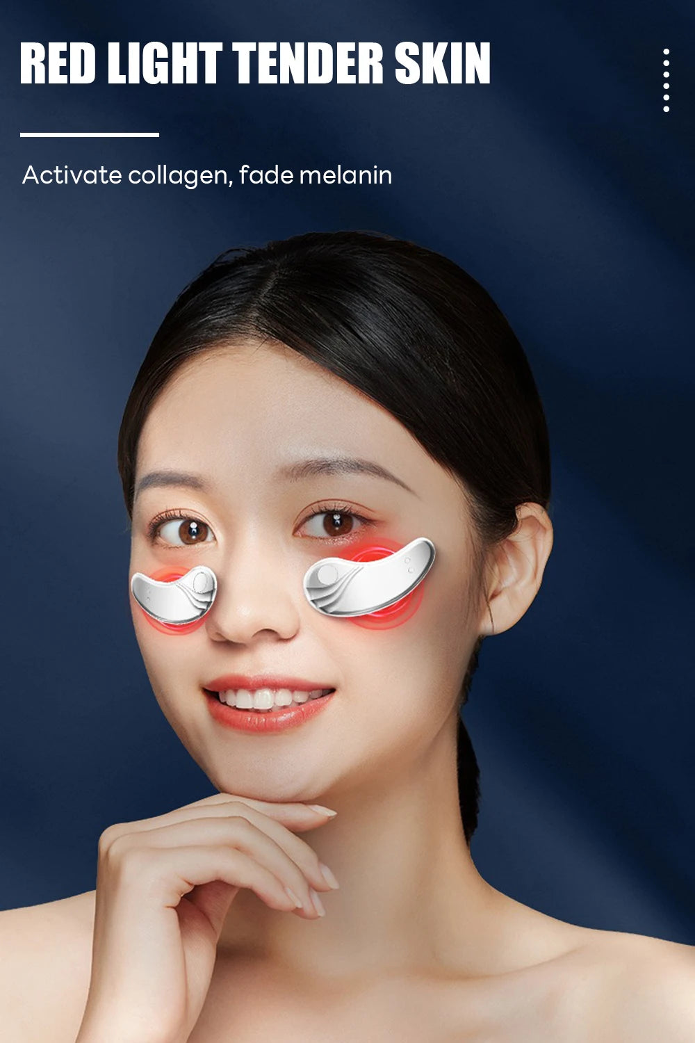 Led Red Light Eye Care Therapy EMS Pulse Micro-current Device Eye Massager To Relieve Fatigue For Treatment Under Eye Wrinkle