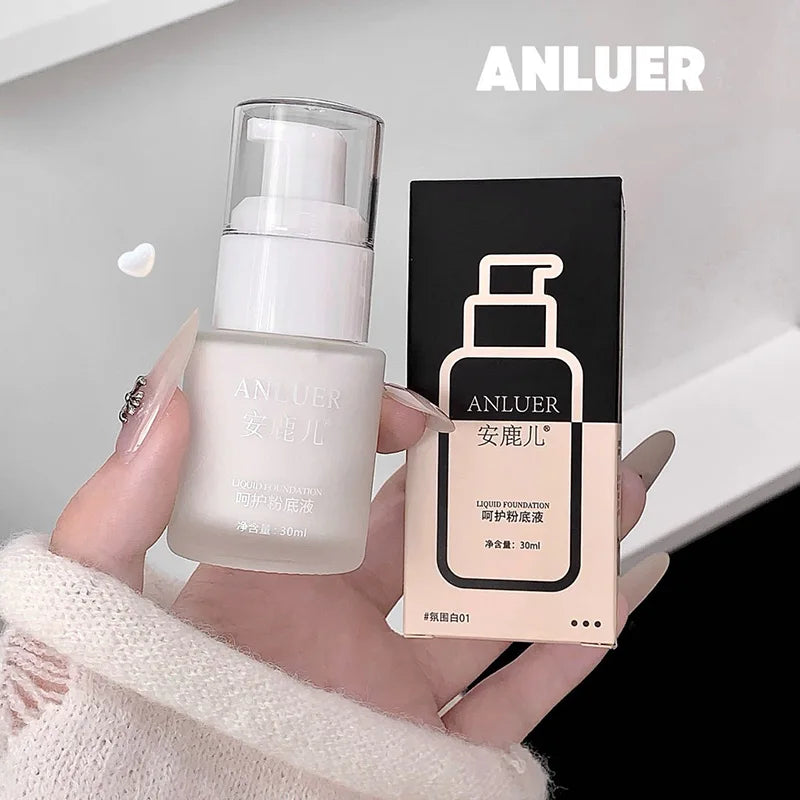 Pure White Liquid Foundation 30ml Matte Full Coverage Long Lasting Waterproof Face Makeup Base Cream For Cosplay Halloween Stage BeautyBond