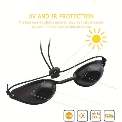1 Tanning Bed Goggles Individual Tanning Goggles Eyeshields For UV Lamp LED Light Therapy IPL Safety Goggles Sunbathing Eye Mask