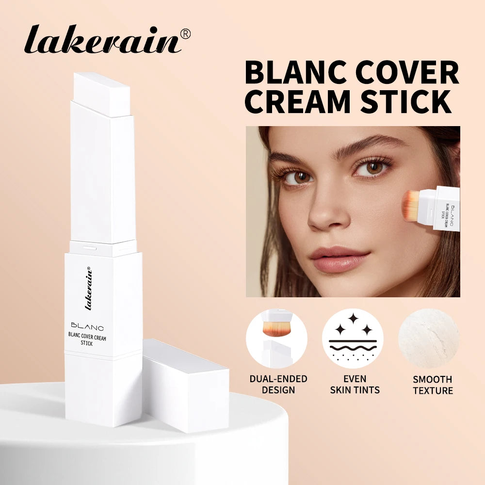 Foundation Stick Color Changing Foundation Detachable Brush Blanc Cover Cream Stick High Coverage Smoothly Blending Base Makeup BeautyBond