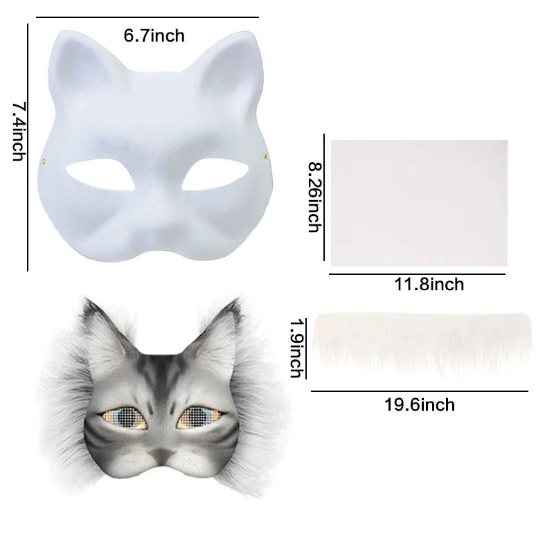 Handmade Graffiti Therian Mask Set — 3-Pack DIY Animal Masks BeautyBond