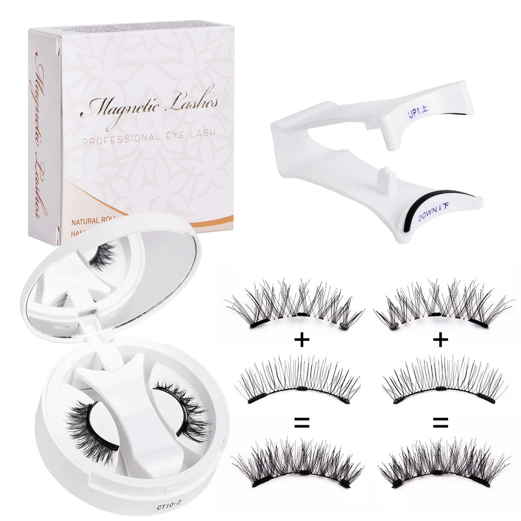 Magnetic Eyelashes Set — Reusable Natural-Look False Lashes with Tweezers BeautyBond