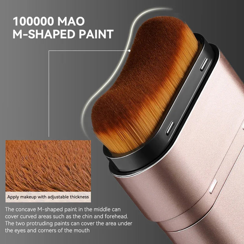 Light and Moist Hydrating Foundation, Natural-Looking, Moisturizing, Shiny, Thin and Lightweight, Double-Headed Makeup Foundation That Rotates for Easy Use, with Its Own Brush, Waterproof, Easy to Apply Makeup, and Easy for B BeautyBond