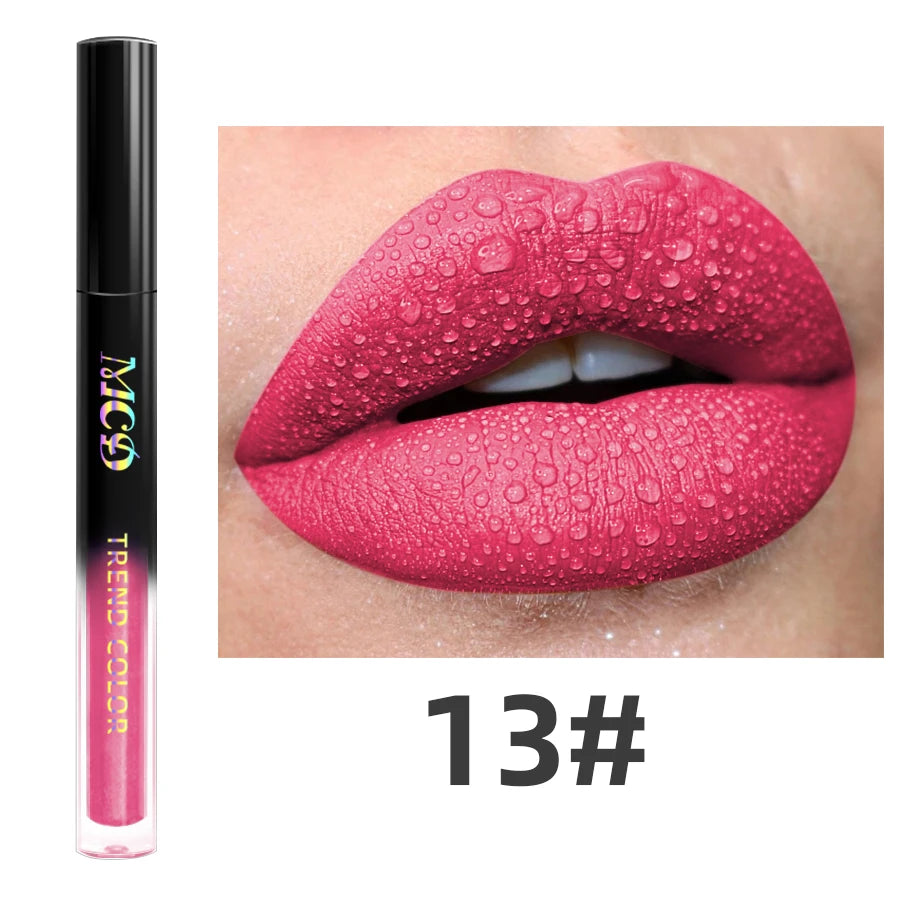 19 colors Matte Velvet Lip Gloss Waterproof Liquid Lipstick Nude Black Lips tint Makeup Lip Glaze Cosmetics Red Lip Stain Beauty BeautyBond