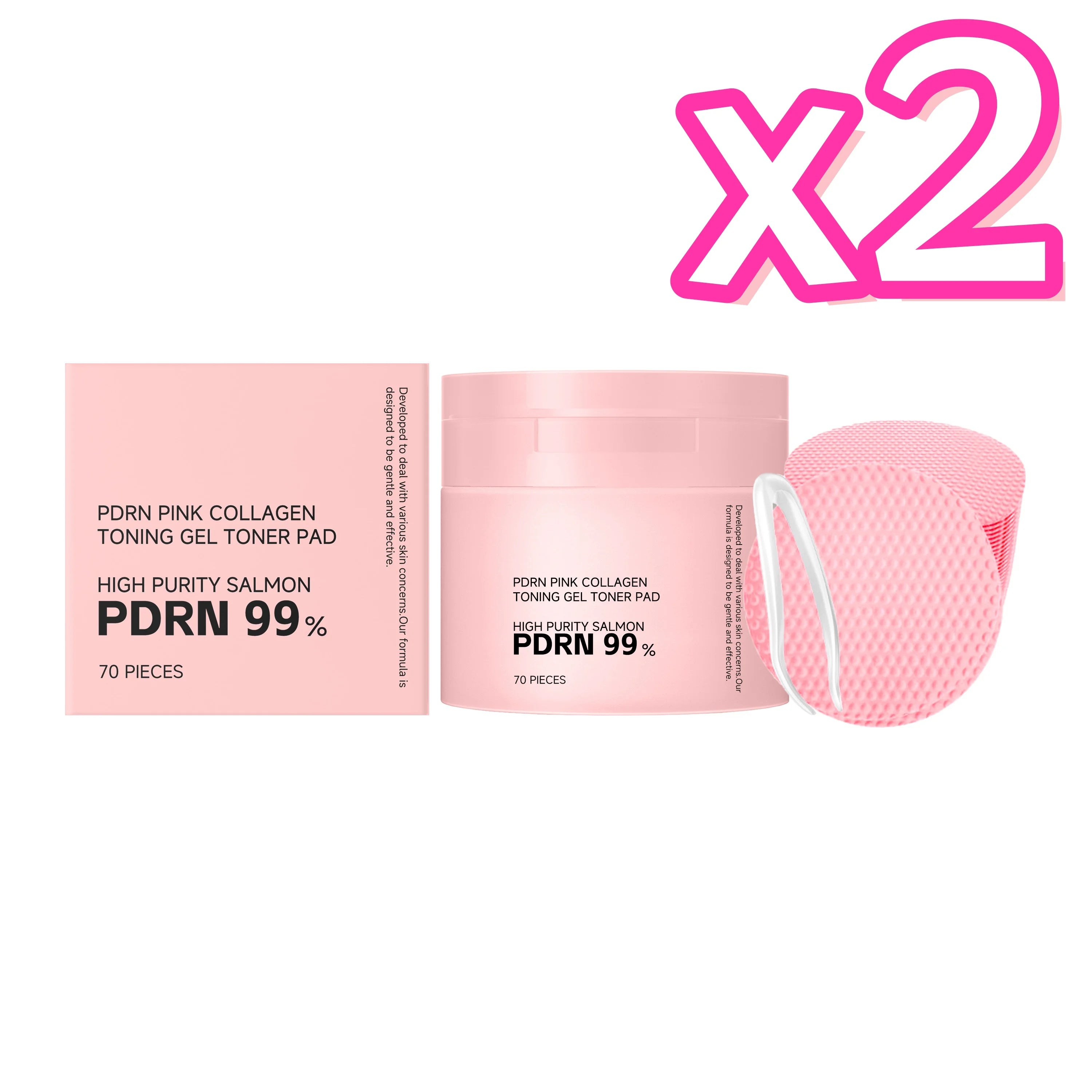 PDRN Collagen Toner Pads Repair Skin Barrier Calm Redness Hydrate Skin Reduce Skin Fine Lines Brighten Dullness Facial Toner Pad BeautyBond