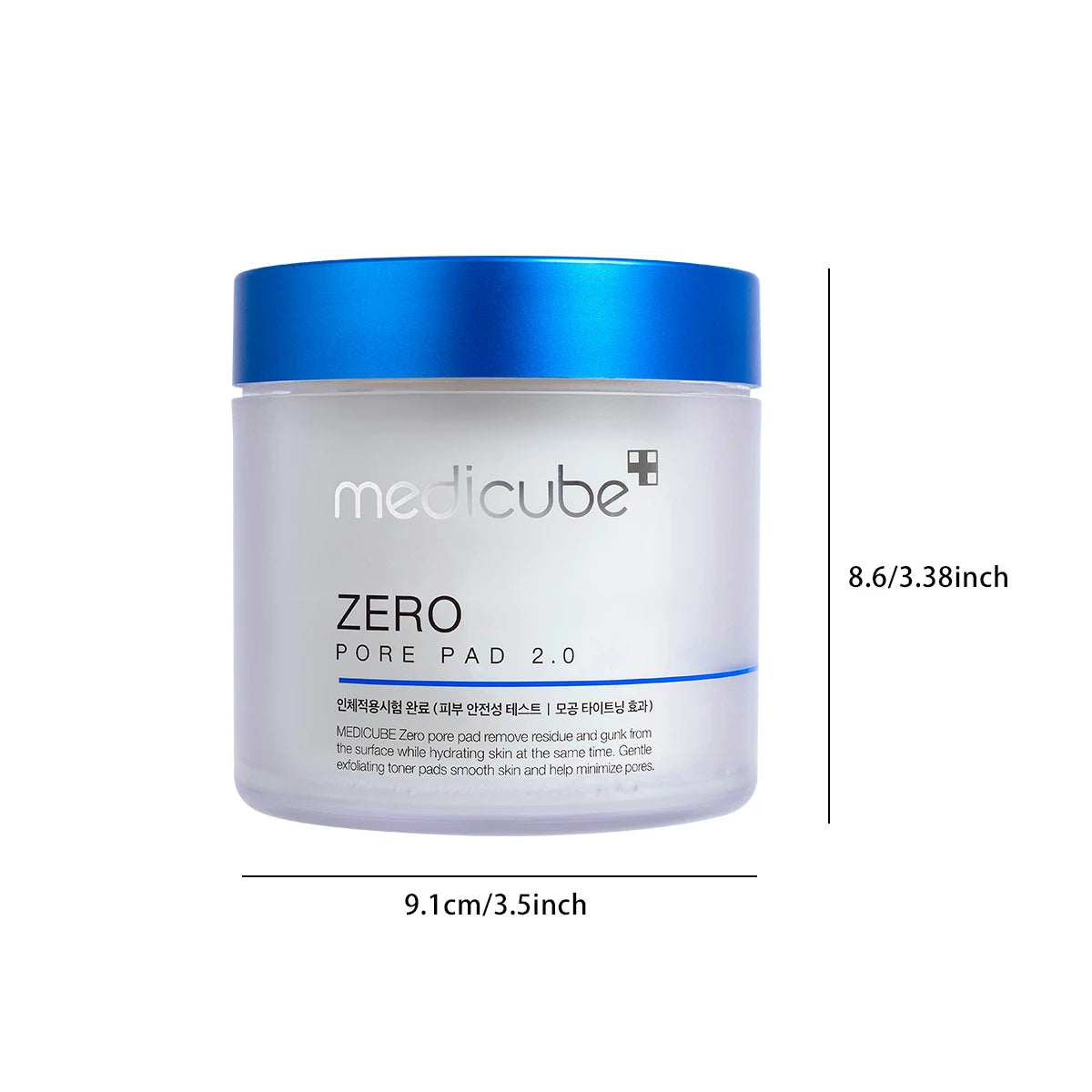 Medicube ZERO PORE PAD 2.0,Pre-Soaked Dual-Texture Cotton Pads,Hydrating&Soothing Formula,Korean Skincare,K-Beauty,Korean Makeup BeautyBond