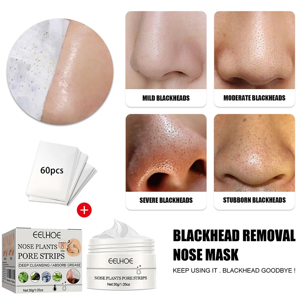 Blackhead Remover Mask Nose Mask Pore Strips Black Mask Peeling Acne Treatment Deep Cleansing Face Mask Oil Control Skin Care BeautyBond