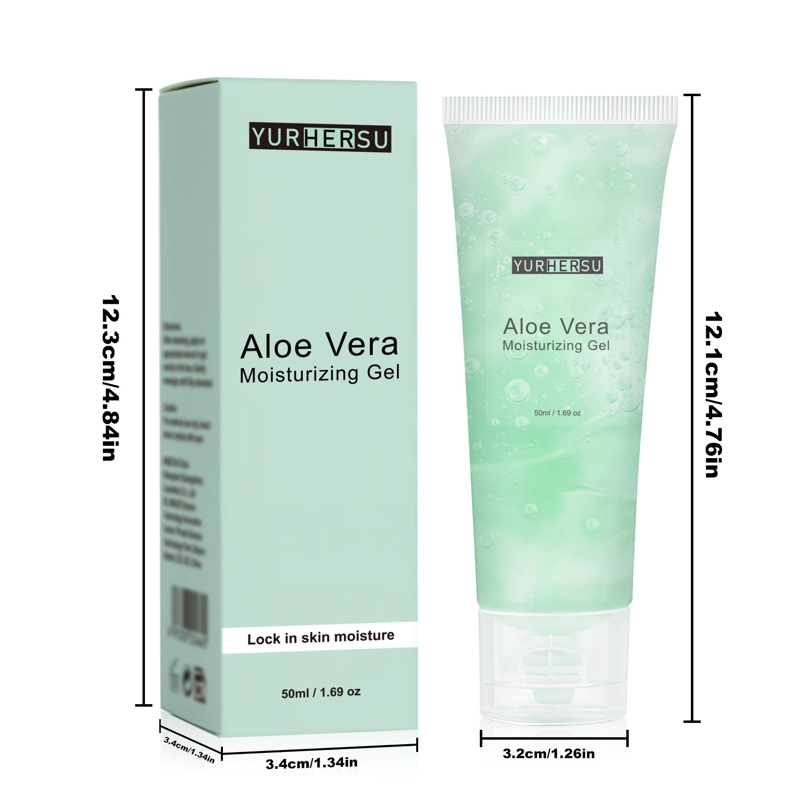 Aloe Vera Gel for Face, Daily Moisturizer & Makeup Primer, 100% Natural, Soothing, Hydrating, Non Greasy, Fast Absorb (50ml) BeautyBond