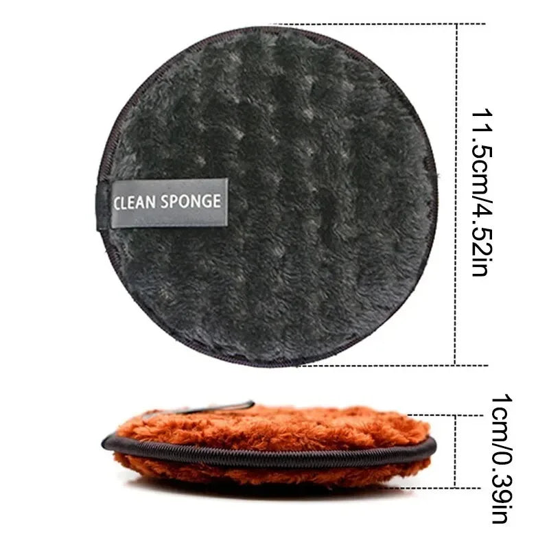 4-Piece Makeup Remover Microfiber Pads - Reusable Makeup Removing Towels, Gentle Cleansing Sponges for Face and Skin, Washable E BeautyBond