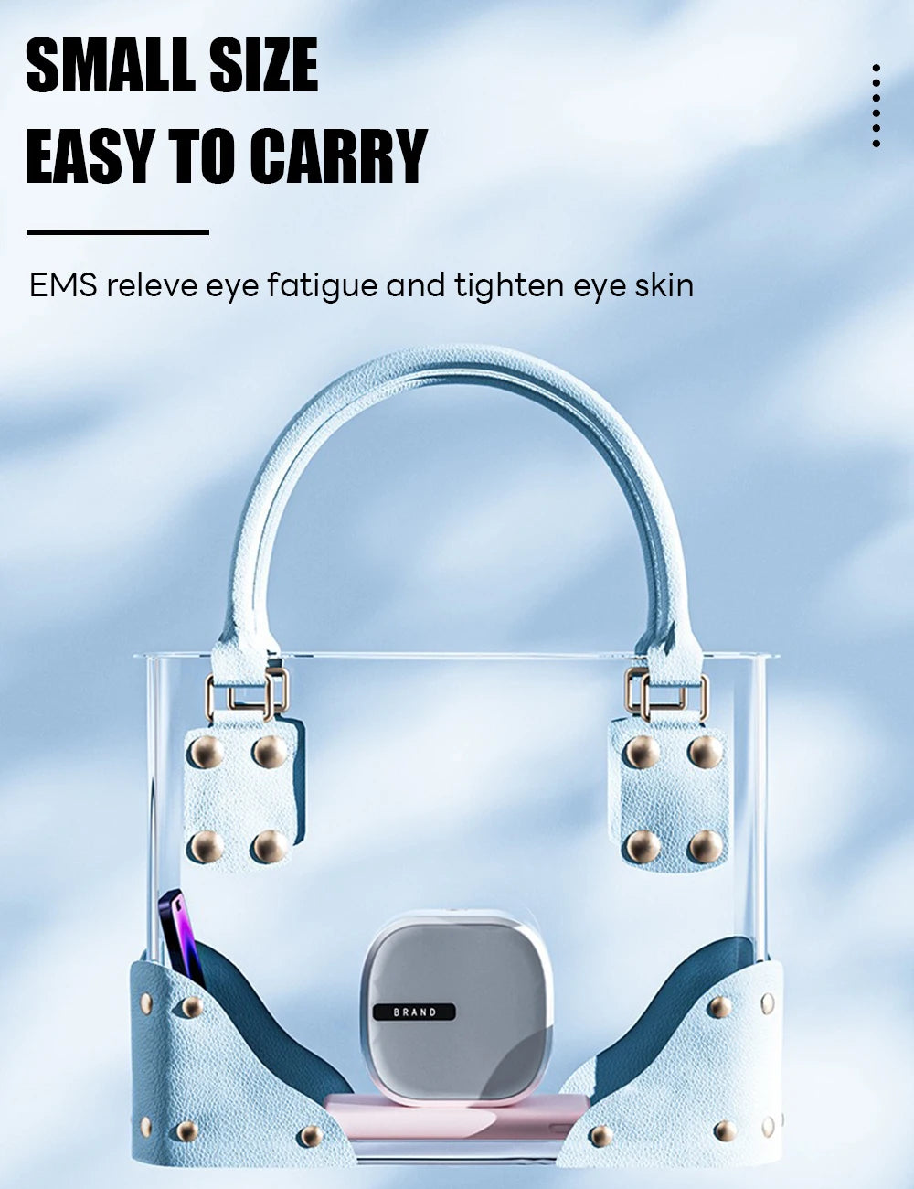 Led Red Light Eye Care Therapy EMS Pulse Micro-current Device Eye Massager To Relieve Fatigue For Treatment Under Eye Wrinkle