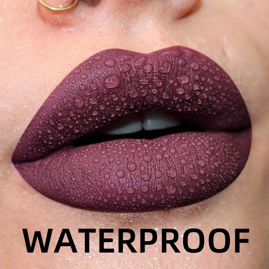 19 colors Matte Velvet Lip Gloss Waterproof Liquid Lipstick Nude Black Lips tint Makeup Lip Glaze Cosmetics Red Lip Stain Beauty BeautyBond