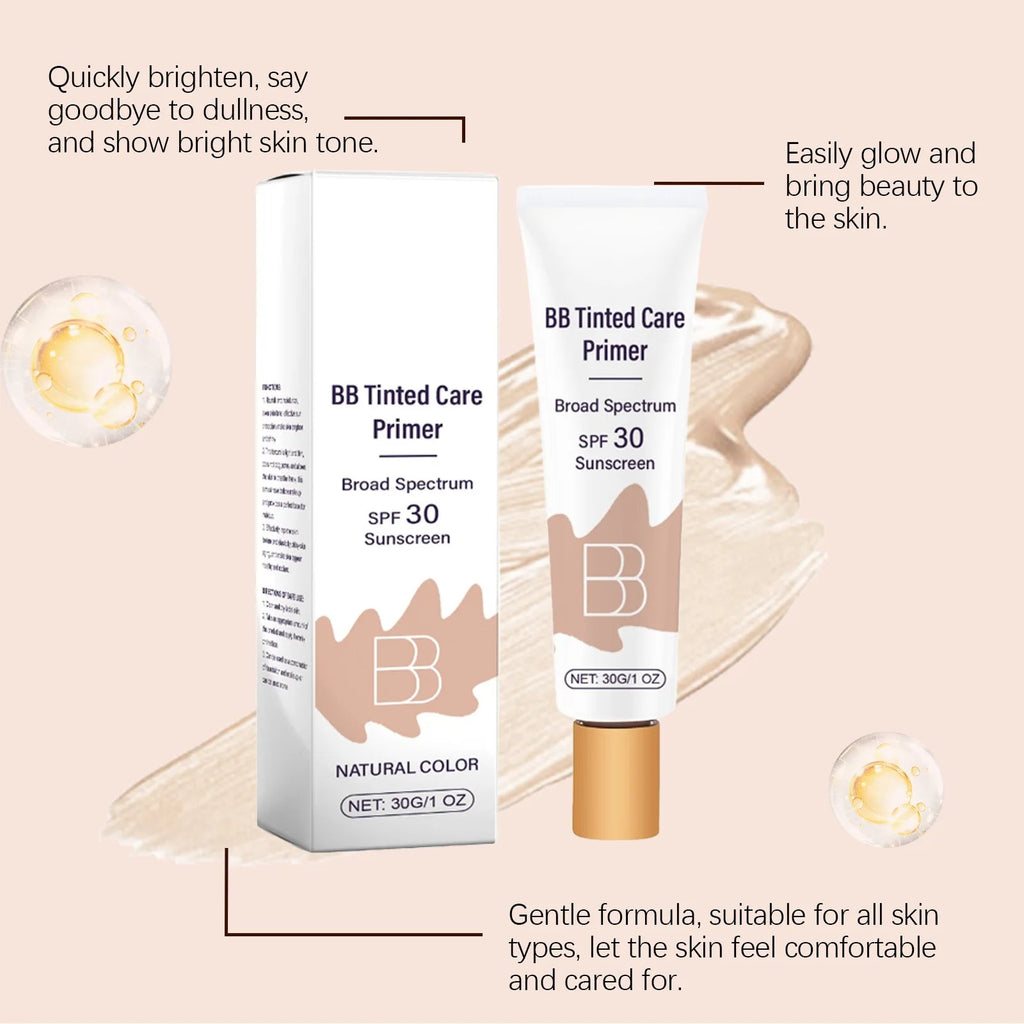 Sunscreen BB Cream Protect Sun Burn Calm Redness Balance Oil Shine Conceal Face Blemish Enhance Skin Barrier Portable Concealer BeautyBond