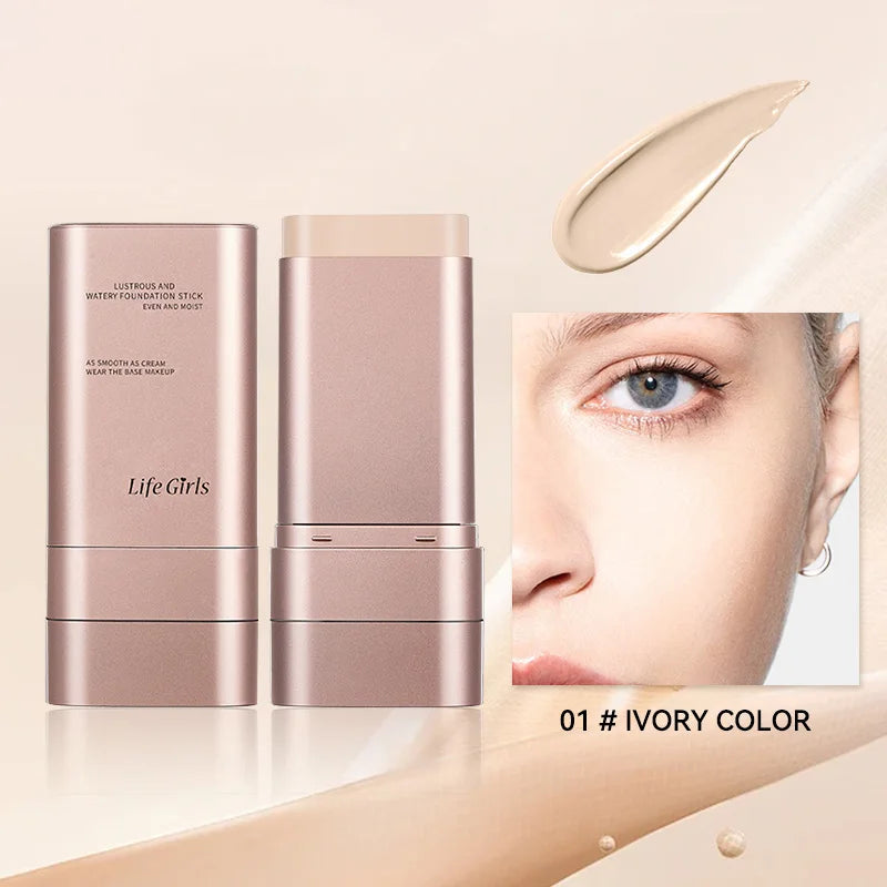Light and Moist Hydrating Foundation, Natural-Looking, Moisturizing, Shiny, Thin and Lightweight, Double-Headed Makeup Foundation That Rotates for Easy Use, with Its Own Brush, Waterproof, Easy to Apply Makeup, and Easy for B BeautyBond