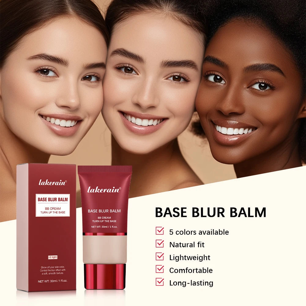 Matte Foundation Base Blur Soft Focus Matte Full Coverage Natural Fit Face Makeup Lightweight Long-Lasting Concealer BB Cream BeautyBond