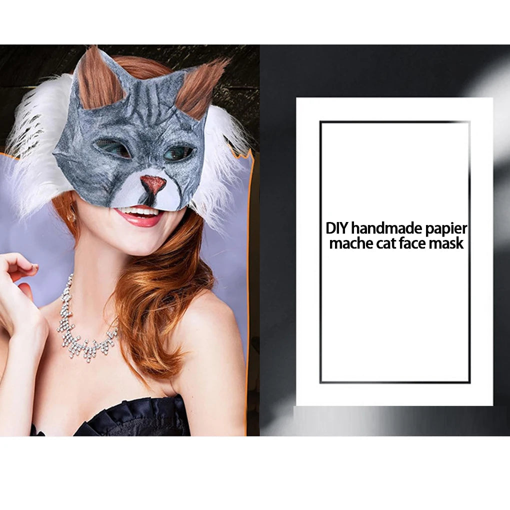 Therian Cat Mask DIY Kit — With Felt Fabric, Eye Mesh & Faux Wool BeautyBond