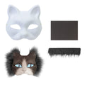 3Pcs DIY Handmade Graffiti Half Face Mask Therian Mask Kit Blank Mask Half Face Hand Drawn Animal Cat Fox Mask Party Gifts BeautyBond