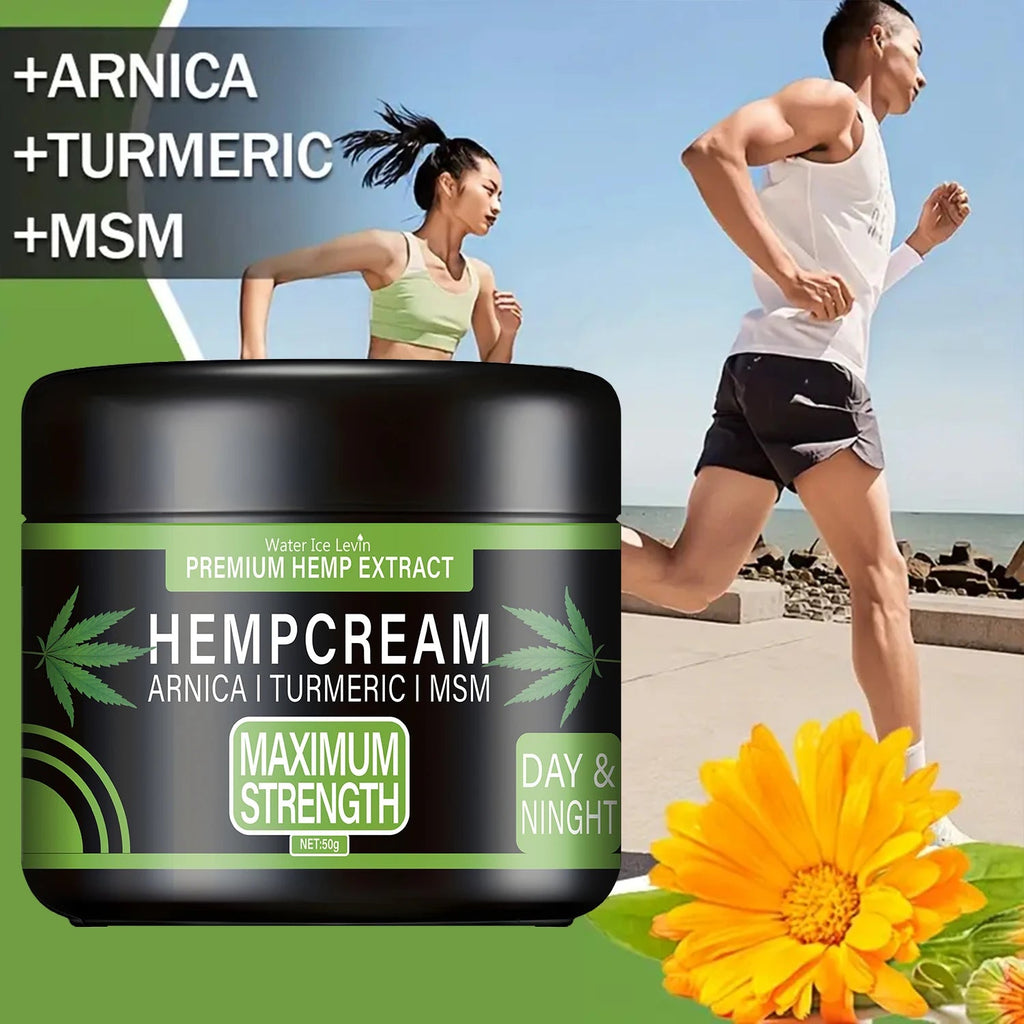 Premium Hemp Extract Cream with Arnica, Turmeric & MSM for Soothing Skin Relief, Nourishing & Moisturizing. BeautyBond