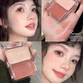 Two-color jelly glow blush, milk peach pink apricot red gem rouge Korean makeup, cream texture, low saturation brightening BeautyBond