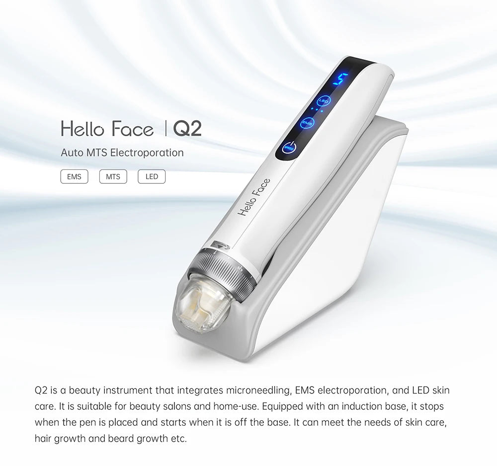 Hello Face Portable Red Infrared Blue LED Light Therapy Face Mask Acne Treatment, Skin Rejuvenation, Home Use for All Skin Types