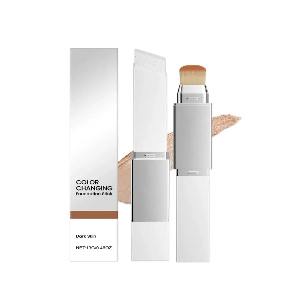 2-in-1 Foundation Stick Liquid Lightweight Moisturizing Brightening Foundation Color Changing For All Skin Types Base Makeup BeautyBond