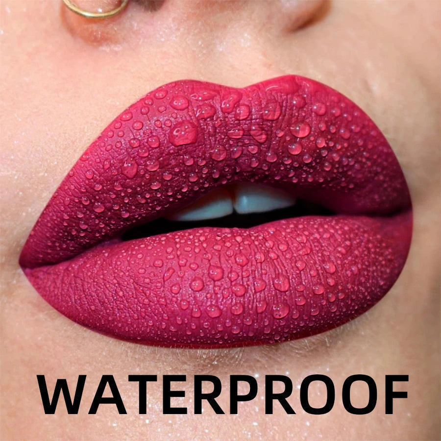 19 colors Matte Velvet Lip Gloss Waterproof Liquid Lipstick Nude Black Lips tint Makeup Lip Glaze Cosmetics Red Lip Stain Beauty BeautyBond